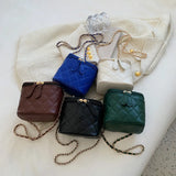 Rhombus Chain Shoulder Bag Mini Lipstick Pack