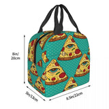 All Seeing Eye Pizza Slice Cooler Bag Zipper Thermal Lunch Box Tote
