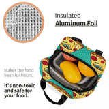 All Seeing Eye Pizza Slice Cooler Bag Zipper Thermal Lunch Box Tote