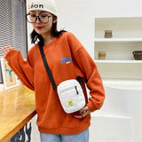 Corduroy Shoulder Bag Zipper Messenger Multi-layer Crossbody Bag