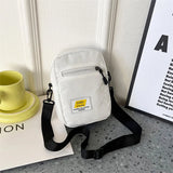 Corduroy Shoulder Bag Zipper Messenger Multi-layer Crossbody Bag