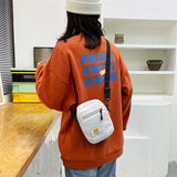 Corduroy Messenger Bag with Zipper Closure and Multi-layer Design