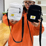 Corduroy Shoulder Bag Zipper Messenger Bag Autumn Winter Street Bag