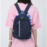 Denim Daypack School Bag for Women Girls