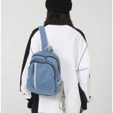 Denim Daypack School Bag for Women Girls