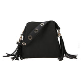 Vintage Tassel Messenger Bag with Scrub PU, All-match Style