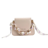 All-match Mini Bag Female Messenger Silk Scarf Chain Portable Small Square Bag