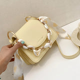 All-match Mini Bag Female Messenger Silk Scarf Chain Portable Small Square Bag