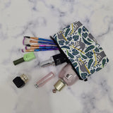 Alpaca Sloth Printed Makeup Bag Animal Floral Pattern Cosmetic Bag