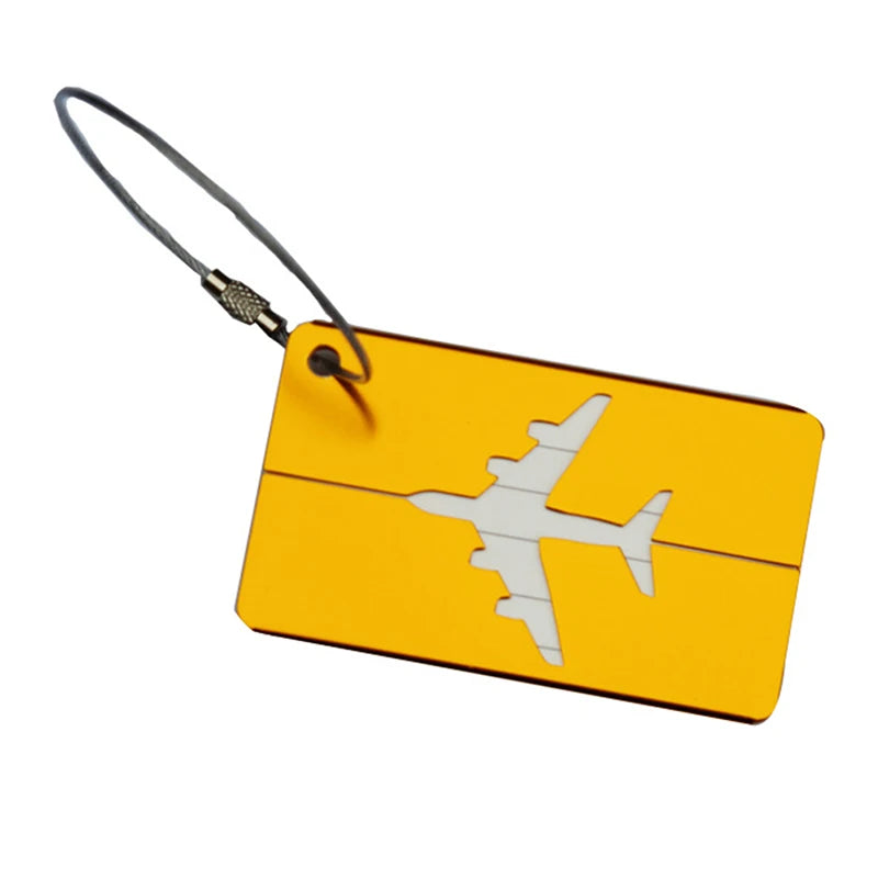 Aluminum Luggage Tag Travel Baggage Airplane Tag Name Address Label