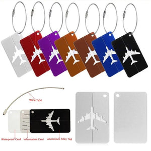 Aluminum Luggage Tag Travel Baggage Airplane Tag Name Address Label