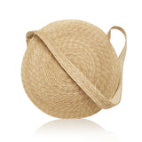 Summer Round Straw Bag for Women Large Drawstring Beach Bags Vintage Handbags