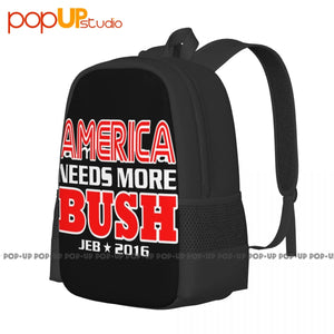 Jeb Bush Backpack Large Capacity Travel Schoolbag Sports Bag