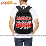 Jeb Bush Backpack Large Capacity Travel Schoolbag Sports Bag