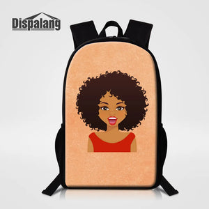African Girl Print Backpack 16 Inch Sublimation School Bag