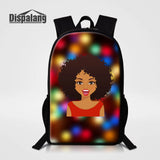 African Girl Print Backpack 16 Inch Sublimation School Bag