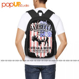 American Bbq Steak & Beer Licenced To Grill Backpack