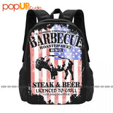American Bbq Steak & Beer Licenced To Grill Backpack