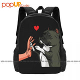American Bully Love Dog Backpack Large Capacity Training 3D Printing