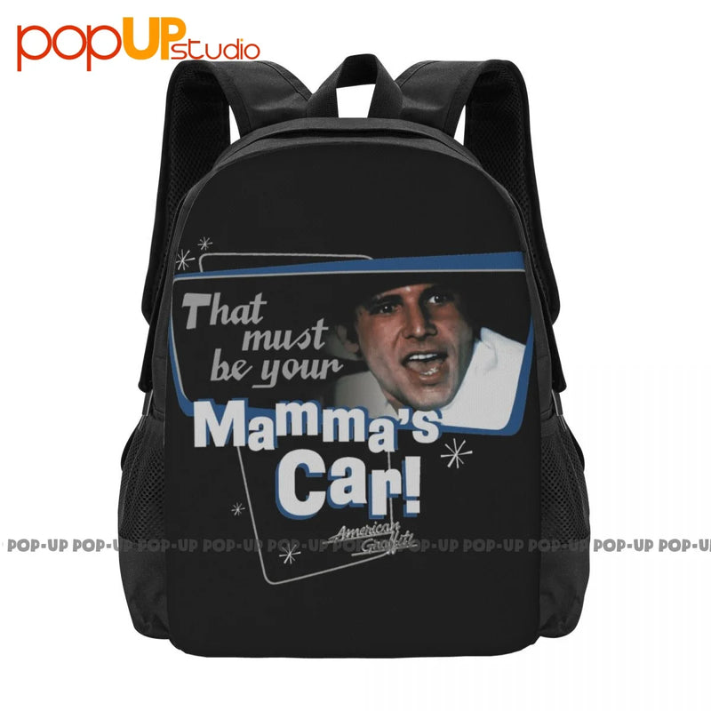 American Graffiti Mammas Car Movie Bob Backpack Large Capacity Vintage
