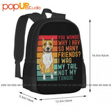 Am. Staffordshire Terrier Dog Lover Backpack Large Capacity Bookbag