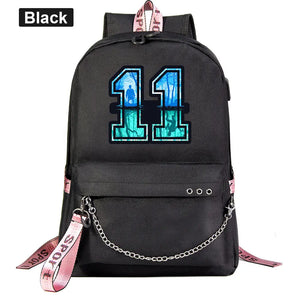 USB Charging Backpack Travel Backpacks Cartoon Anime School Bag