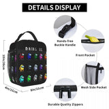 Among Us Insulated Lunch Bag for School Office Reusable Cooler Thermal Lunch Box