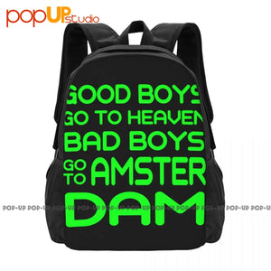Amsterdam Holland Bad Boys Backpack Large Capacity Bookbag