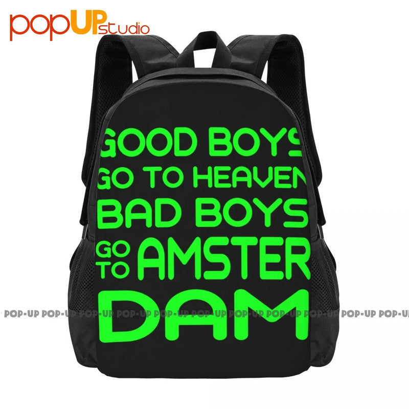 Amsterdam Holland Bad Boys Backpack Large Capacity Bookbag