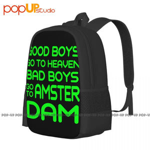 Amsterdam Holland Bad Boys Backpack Large Capacity Bookbag