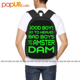 Amsterdam Holland Bad Boys Backpack Large Capacity Bookbag