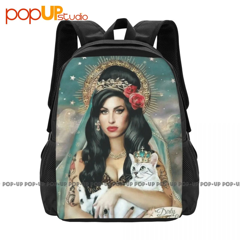 Amy Winehouse 01 Backpack Large Capacity Bookbag Training Gymast Bag