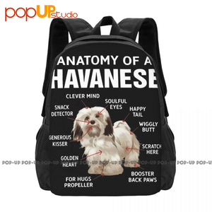 Havanese Dog Dad Backpack - Large Capacity Eco-Friendly Bag
