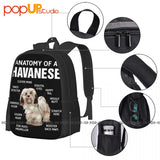 Havanese Dog Dad Backpack - Large Capacity Eco-Friendly Bag