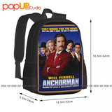 Anchorman Movie Poster Backpack Large Capacity Print Foldable Shopping Bag
