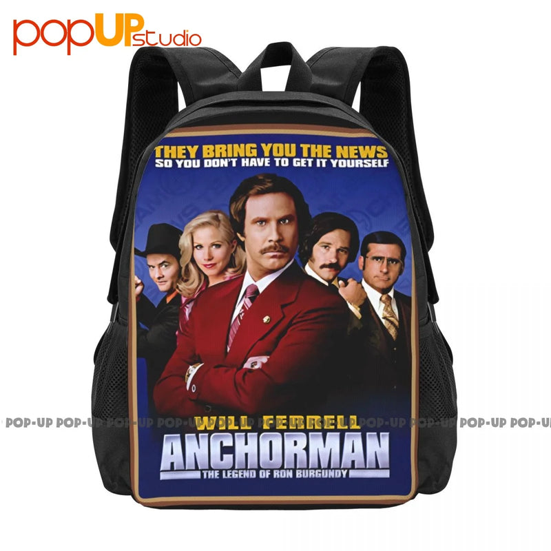 Anchorman Movie Poster Backpack Large Capacity Print Foldable Shopping Bag