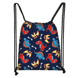 Ancient Reptiles Dinosaur Drawstring Bag Canvas Backpack