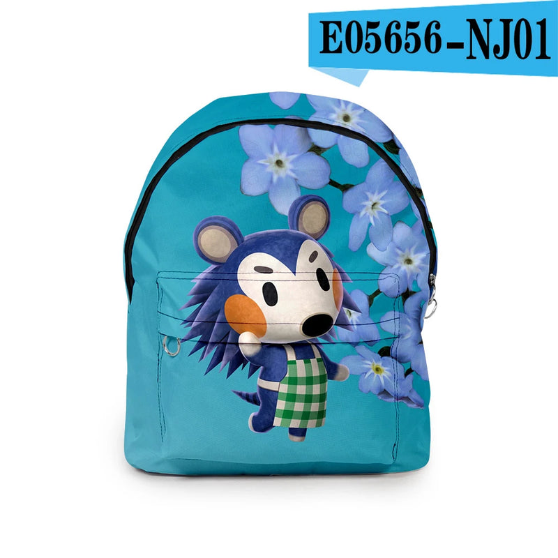3D Print Animal Cartoon Student Backpack Waterproof Boys/Girls Travel Bag