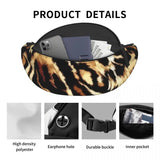 Leopard Print Waist Bag Polyester Work Bag
