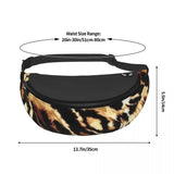Leopard Print Waist Bag Polyester Work Bag