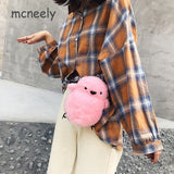Chicken Cartoon Shoulder Bag Crossbody Plush Bag