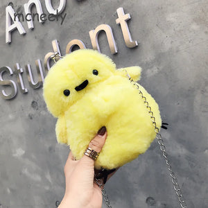 Chicken Cartoon Shoulder Bag Crossbody Plush Bag