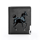 Horse Leather Wallet Slim Credit Card Holders Money Bag