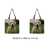 Dog Printed Women Shoulder Bag Eco-Friendly Storage Handbag