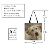 Dog Printed Women Shoulder Bag Eco-Friendly Storage Handbag