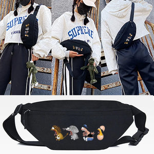 Animal Family Print Waist Bag Unisex Chest Pack Waist Packs