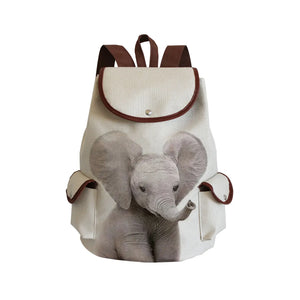 Animal Floral Panda Koala Elephant Print Backpack Women Girls Bookbag