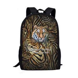 Animal Fur Texture Pattern Boys School Bags Children's Backpack