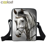 Horse Messenger Bag Women Handbag Satchel Canvas Cross Bag Girls Shoulder Bag
