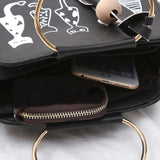 Animal Messenger Bag Shoulder Bags For Women Handbags Cat Rabbit Pattern